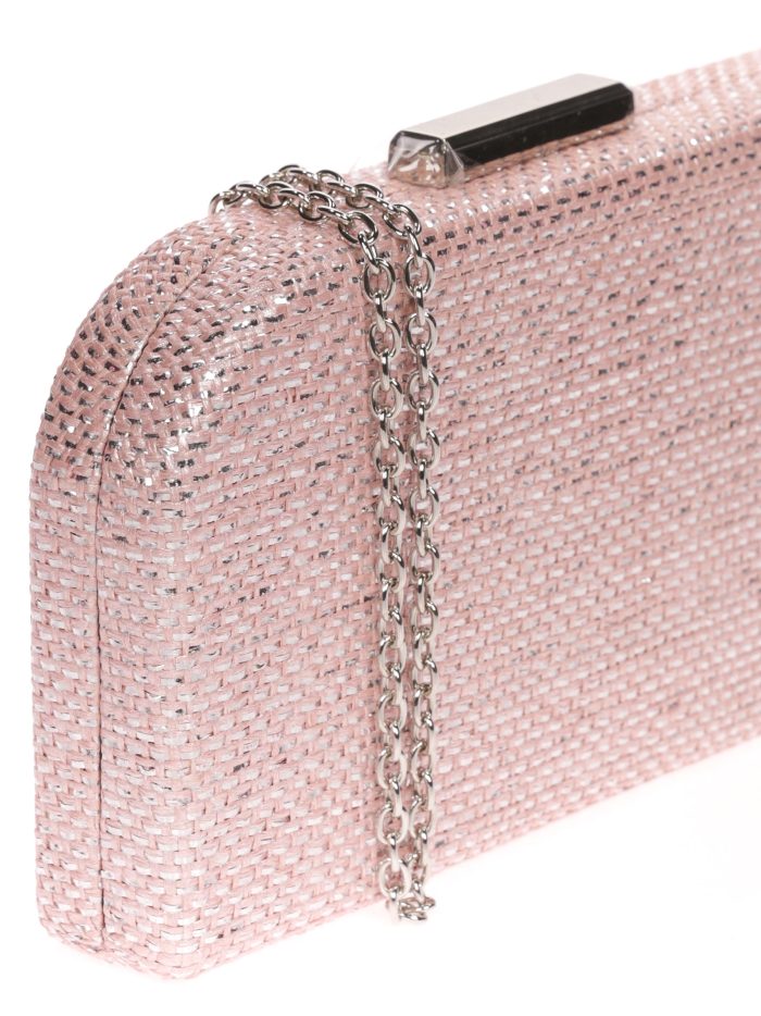 Clutch fiesta rafia rosa