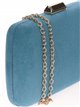 Suede effect clutch teal-oscuro