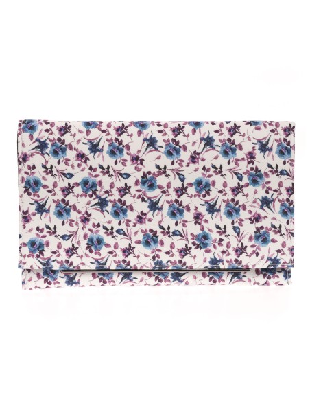 Cartera fiesta florecitas celeste