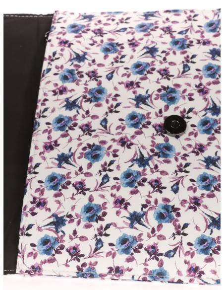 Cartera fiesta florecitas celeste