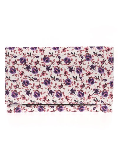 Floral print cluth lila