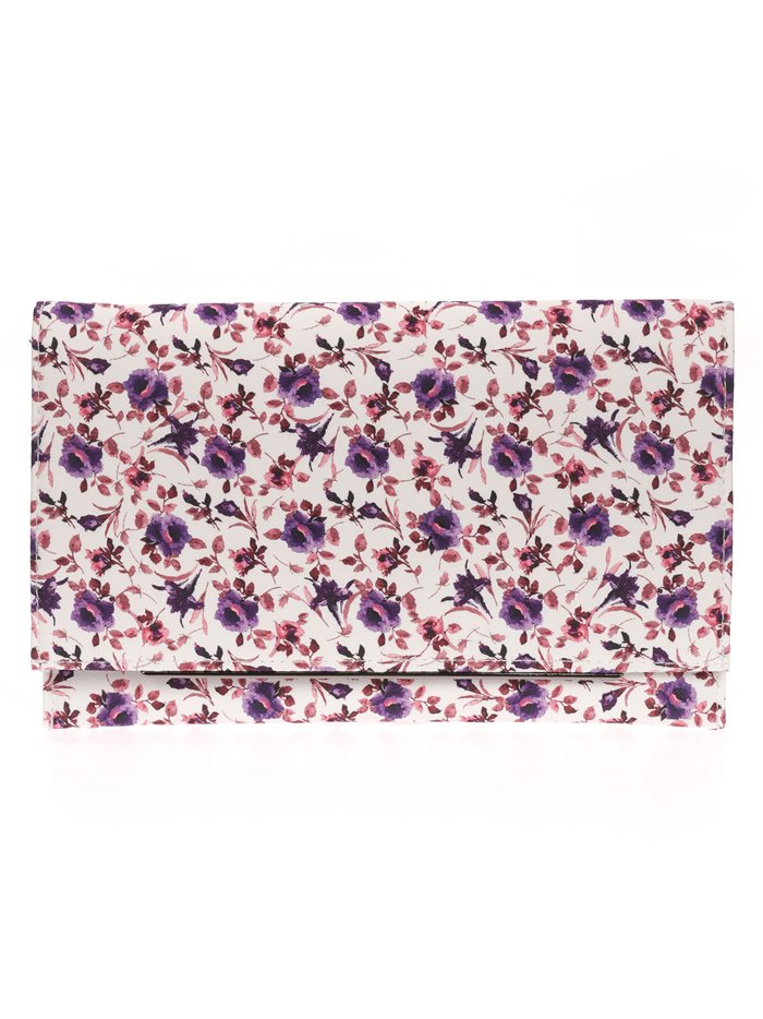 Floral print cluth lila
