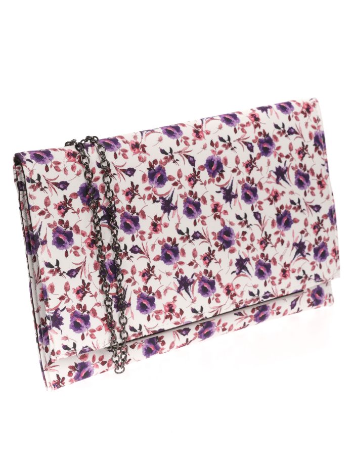 Cartera fiesta florecitas lila