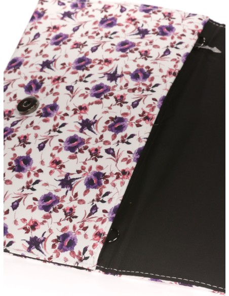 Cartera fiesta florecitas lila