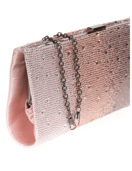 Cartera fiesta pedrería rosa