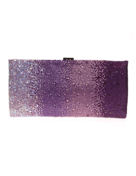 Cartera fiesta pedrería morado