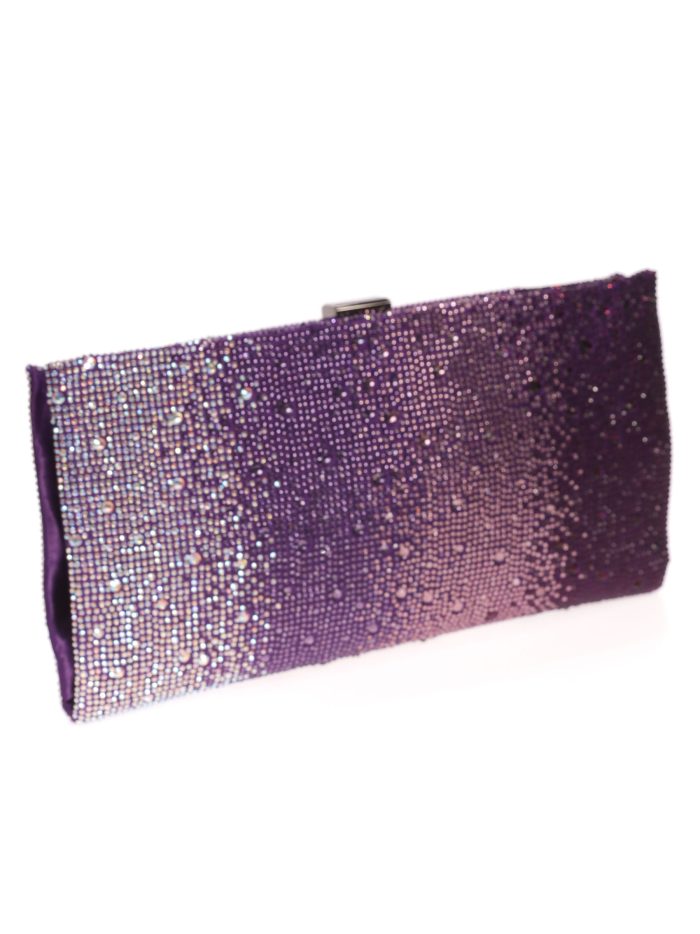 Cartera fiesta pedrería morado