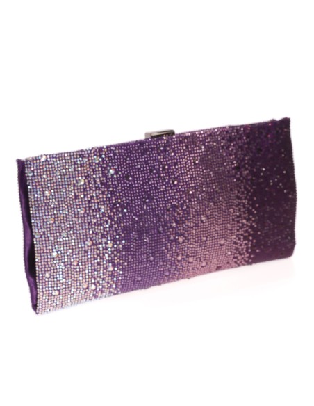 Cartera fiesta pedrería morado