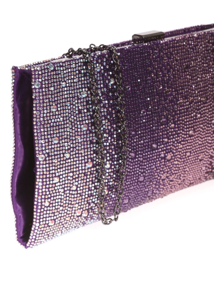 Cartera fiesta pedrería morado