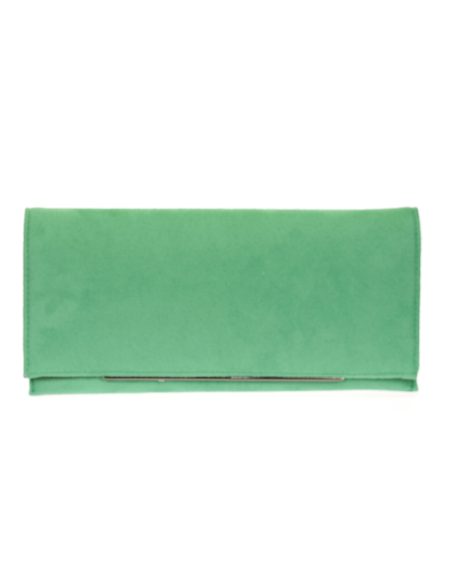 Cartera fiesta antelina verde-hierva