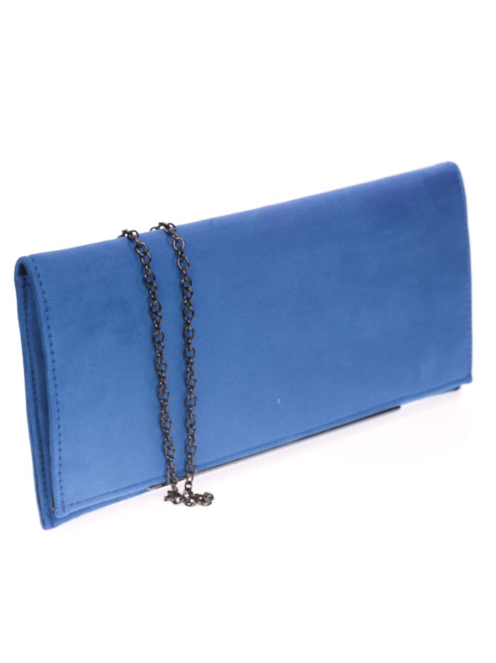 Cartera fiesta antelina turquesa