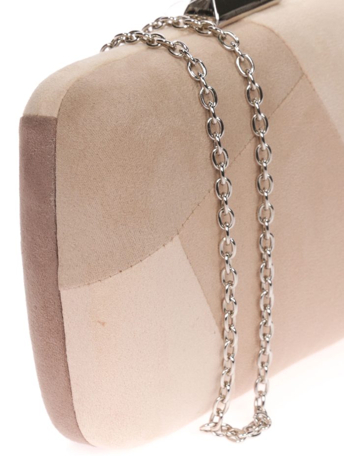 Clutch fiesta antelina contraste multi-taupe