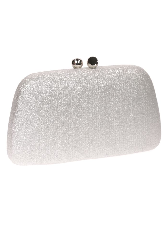 Clutch fiesta metalizado plata