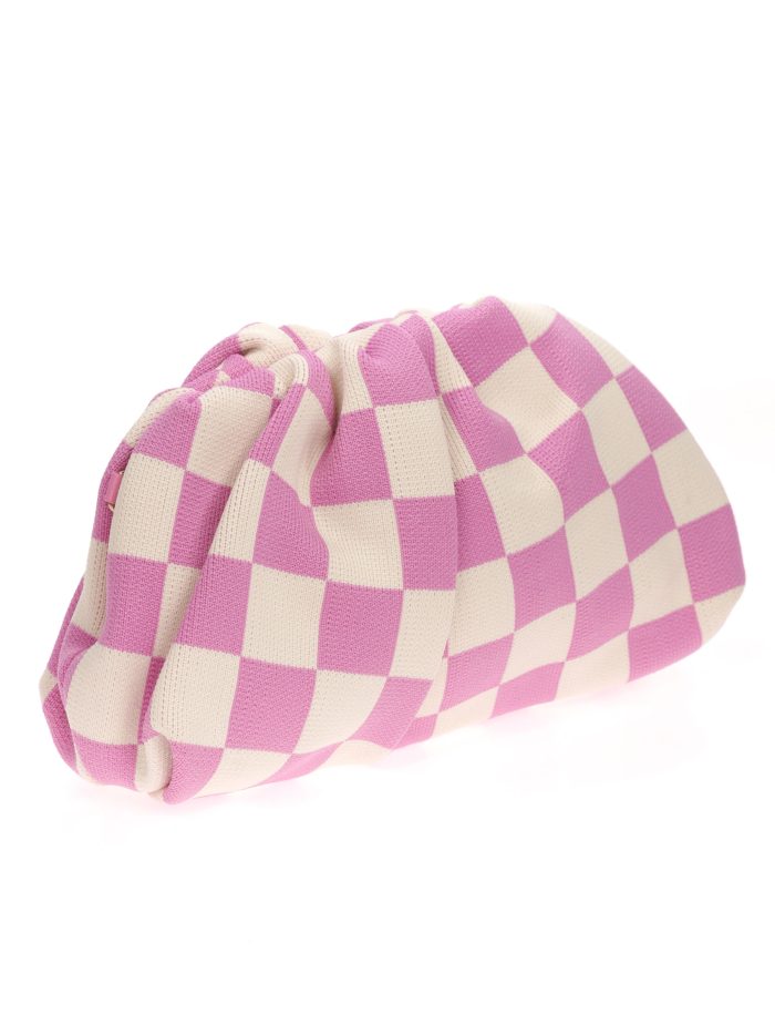 Cartera fiesta cuadros rosa-morado