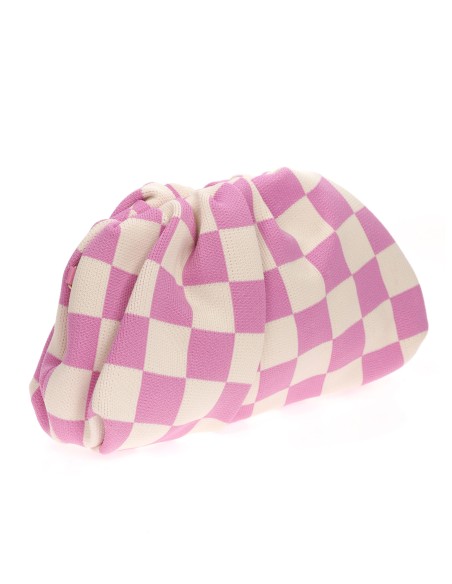 Cartera fiesta cuadros rosa-morado