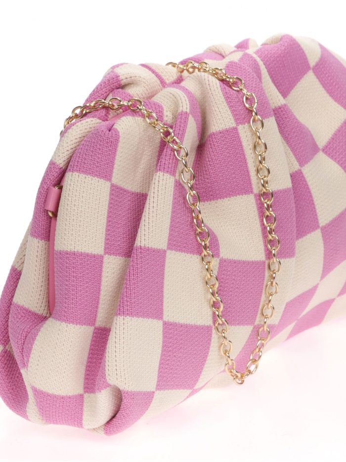 Cartera fiesta cuadros rosa-morado