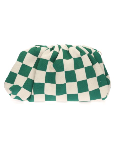 Cartera fiesta cuadros verde