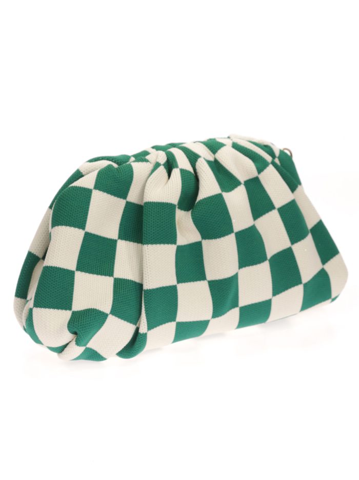 Cartera fiesta cuadros verde