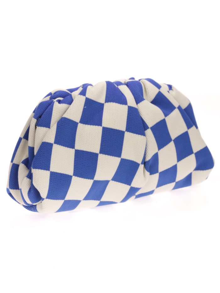 Cartera fiesta cuadros azul