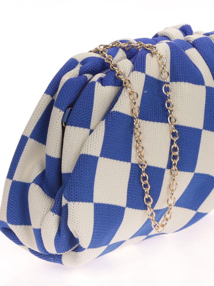 Cartera fiesta cuadros azul