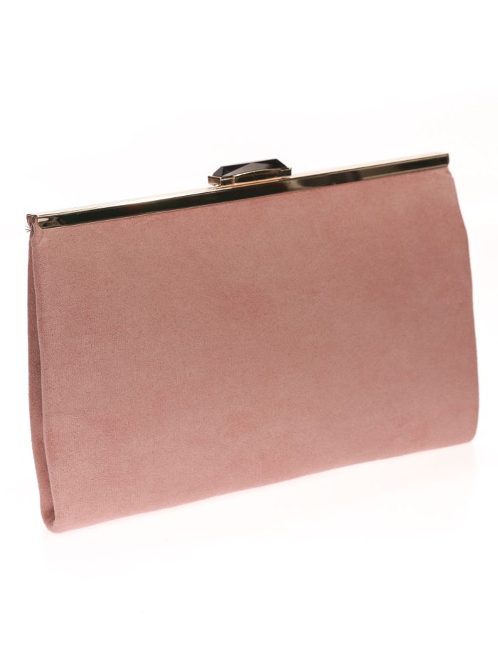 Cartera fiesta antelina rosa-palo-oscuro