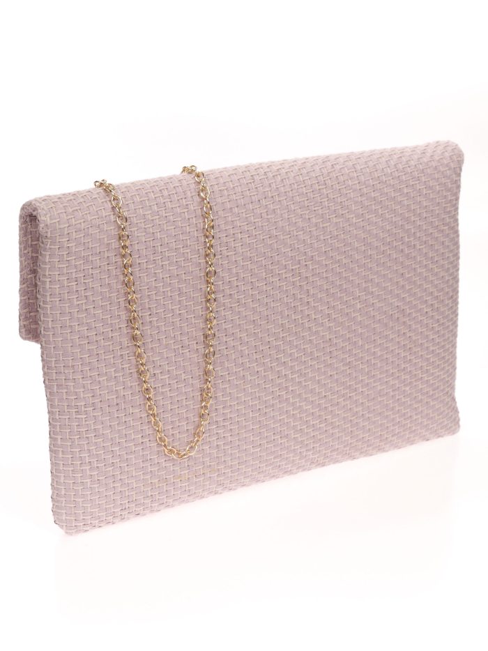 Cartera fiesta rafia lila