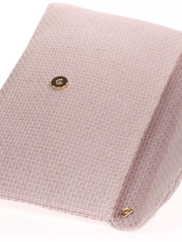 Cartera fiesta rafia lila