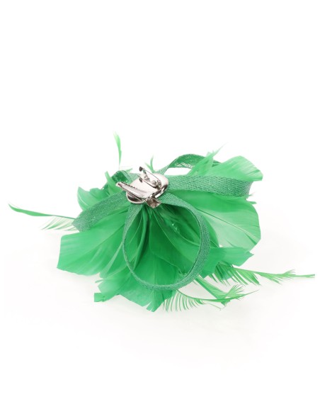 Tocado pequeño plumas hierba