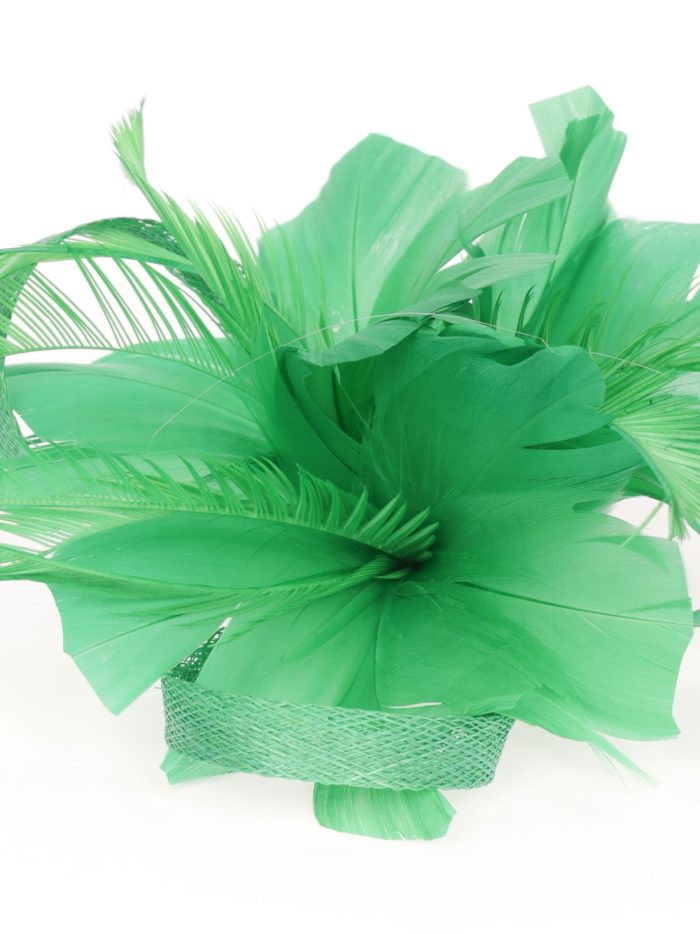 Tocado pequeño plumas hierba