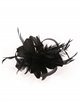 Feather fascinator hair clip negro