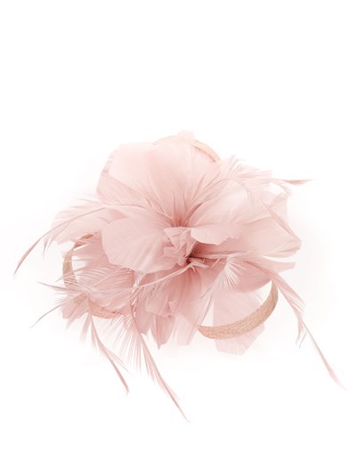 Feather fascinator hair clip rosa-palo