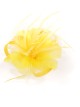 Tocado pequeño plumas amarillo
