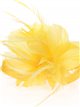 Feather fascinator hair clip amarillo