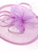 Tocado mediano plumas lila
