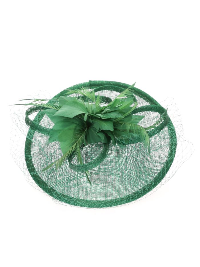 Tocado mediano plumas botella