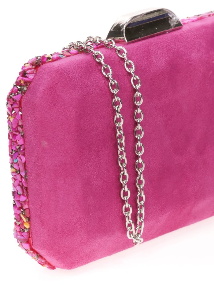 Clutch fiesta antelina pedrería buganvilla