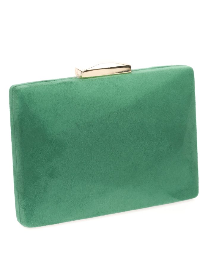Clutch fiesta antelina verde-hierva