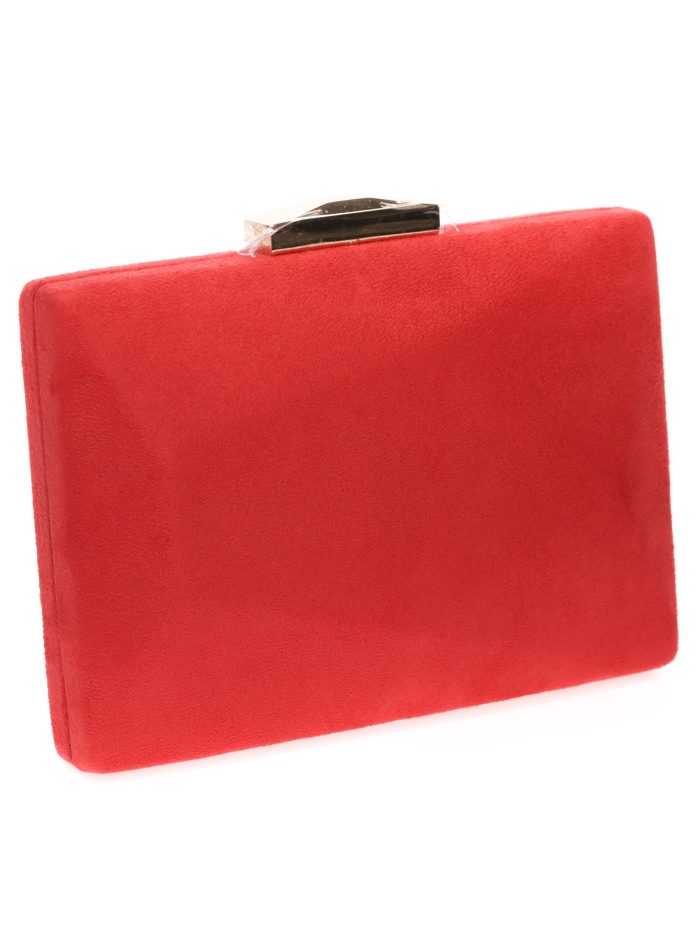 Clutch fiesta antelina rojo
