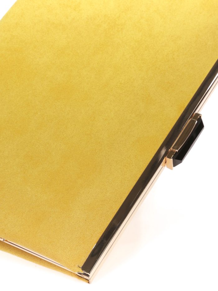 Cartera fiesta antelina mostaza