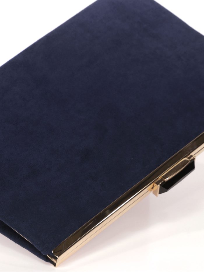 Cartera fiesta antelina azul-marino