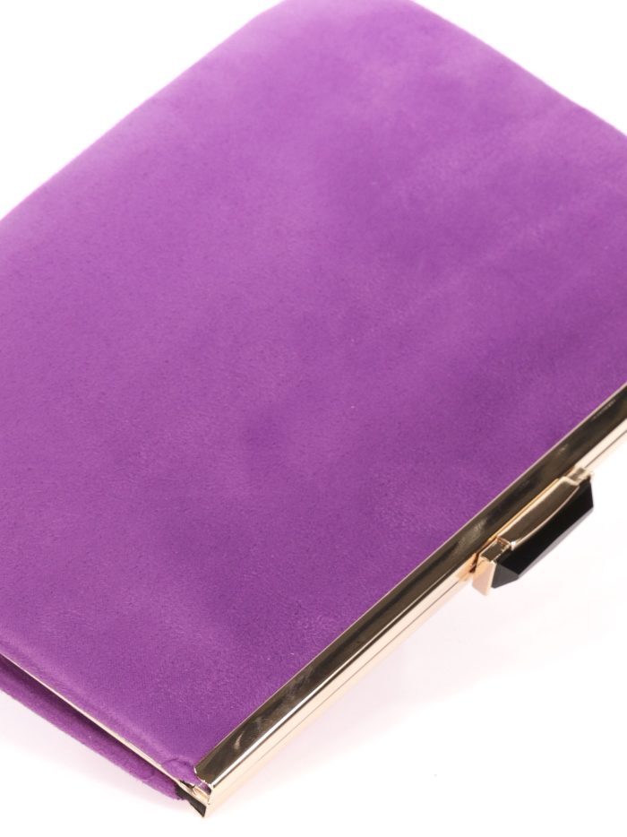 Abendtasche aus violettem Wildlederimitat