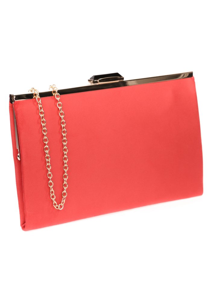 Cartera fiesta antelina rojo