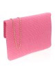 Cartera fiesta rafia fucsia