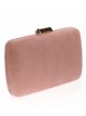 Suede effect clutch rosa-palo-oscuro