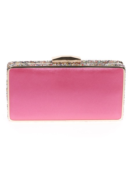 Clutch fiesta pedrería morado