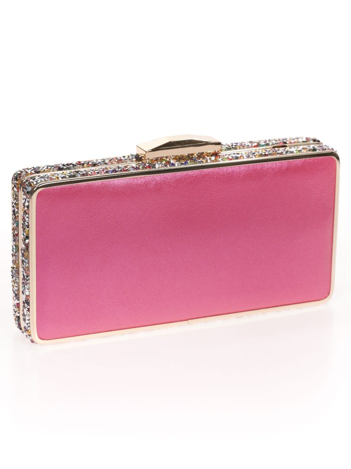 Clutch fiesta pedrería morado