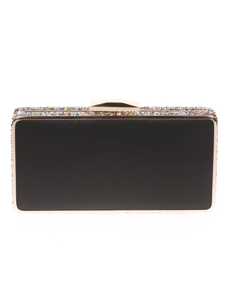Clutch fiesta pedrería negro