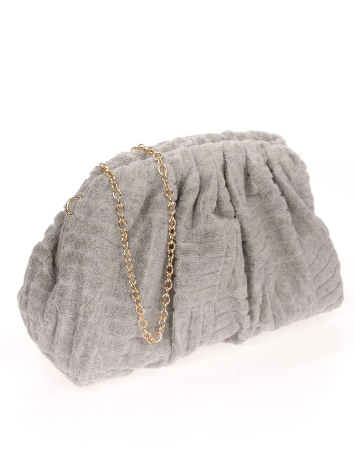 Cartera fiesta estampado gris