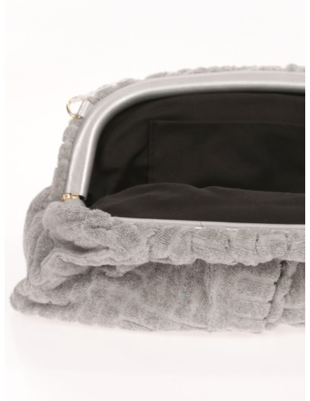 Cartera fiesta estampado gris