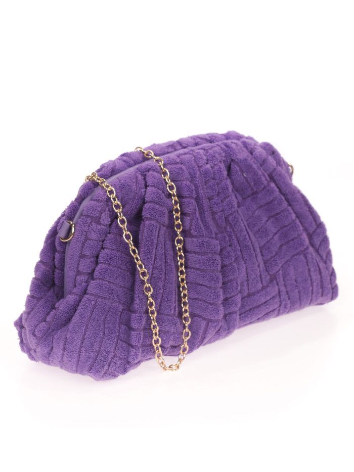 Cartera fiesta estampado morado